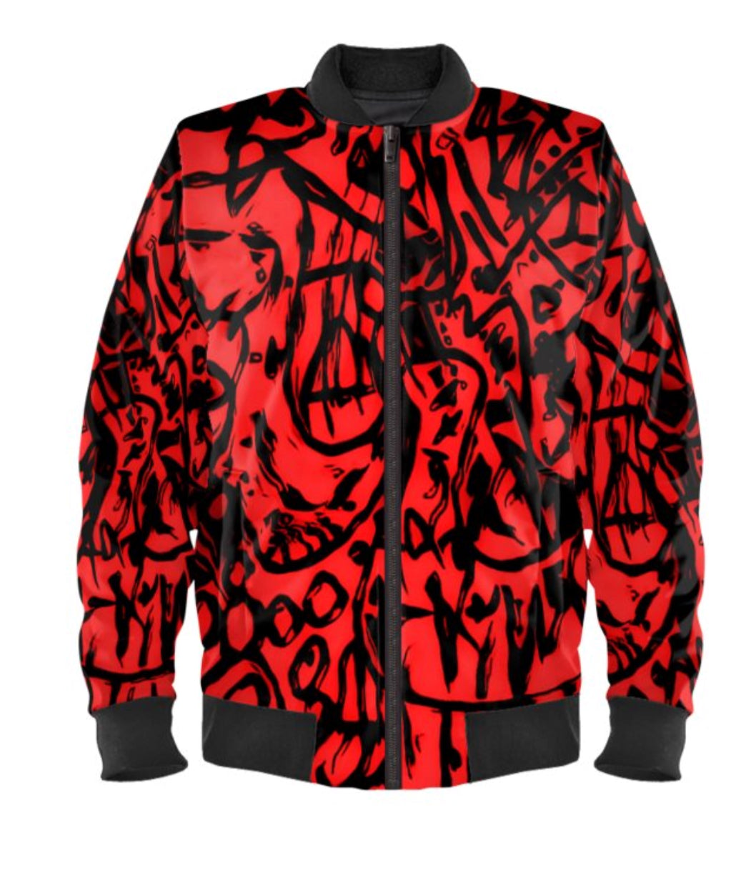 Red Abstract Bomber