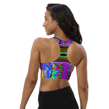 Abstract Longline sports bra
