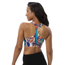 Abstract Longline sports bra
