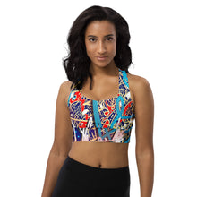Abstract Longline sports bra