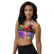 Abstract Longline sports bra