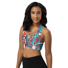 Abstract Longline sports bra