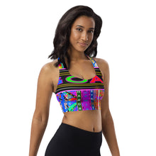 Abstract Longline sports bra