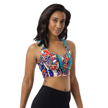 Abstract Longline sports bra
