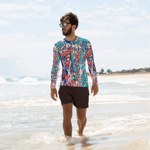Abstract Men's Rash Guard
