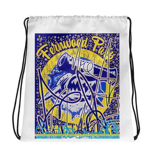 Fernwood Abstract Drawstring bag