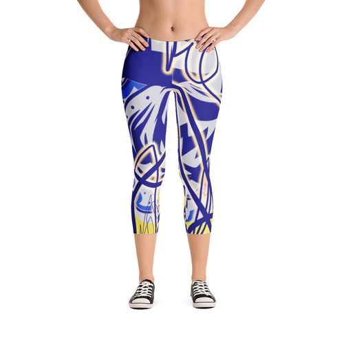 Abstract Capri Leggings